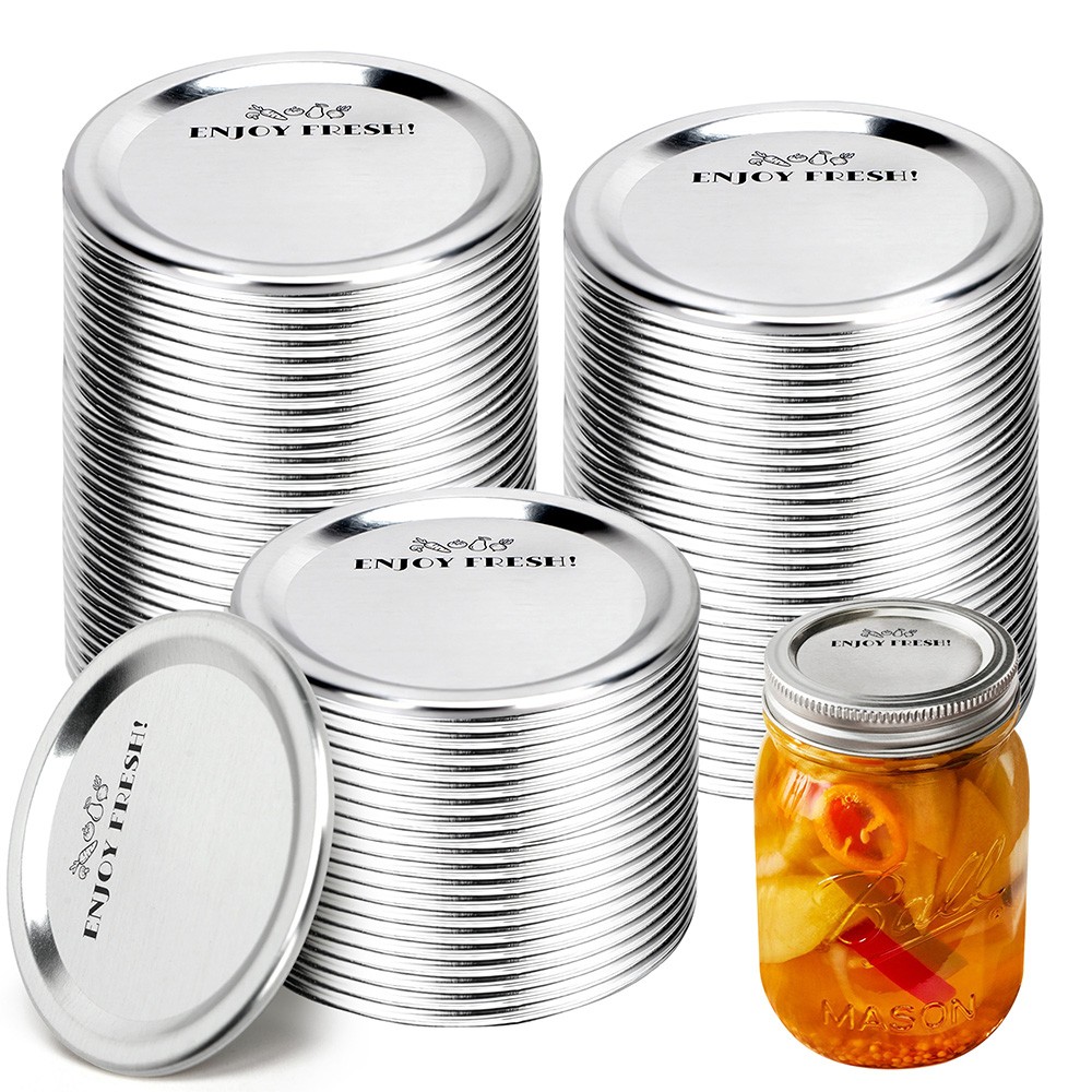 140 Counts Canning Lids Leak-Proof Regular Mouth Mason Jar Lids for Ball Kerr