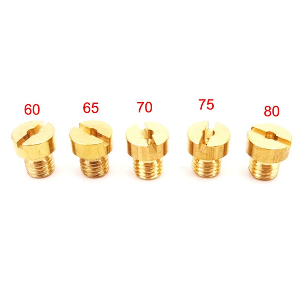 5mm Carburetor Jets #60 65 70 75 80 For 2 Stroke 50cc 60cc 66cc 80cc Motoriz