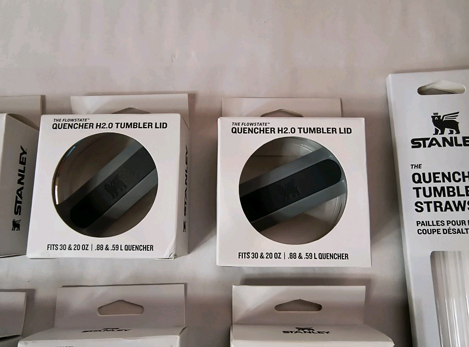NEW Stanley The Flowstate Quencher H2.0 Tumbler Lid *LOT OF 6 Lids & STRAWS NIB