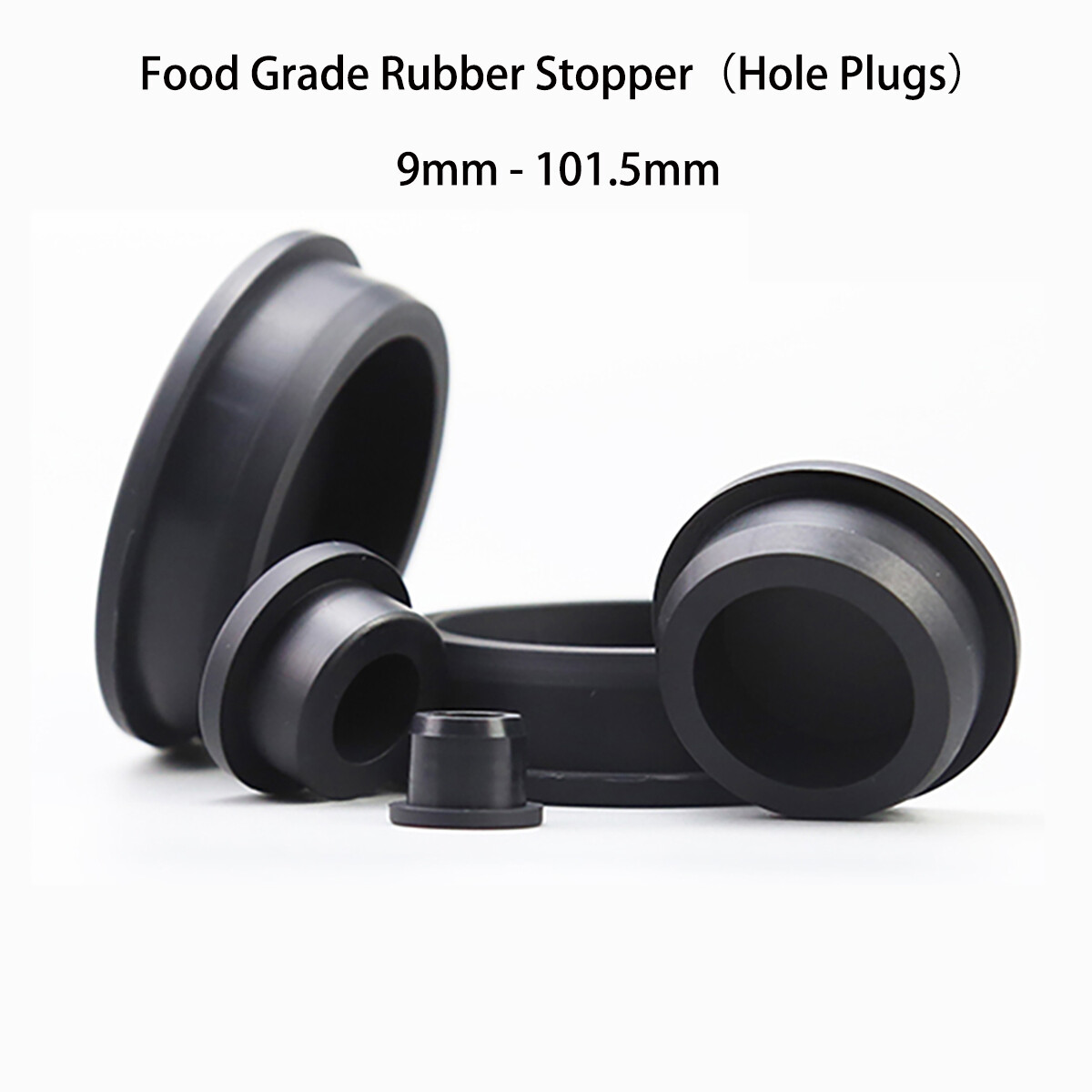 Black Rubber Hole Plug (9mm-101.5mm) – Durable Plug and Cap Ends for Holes