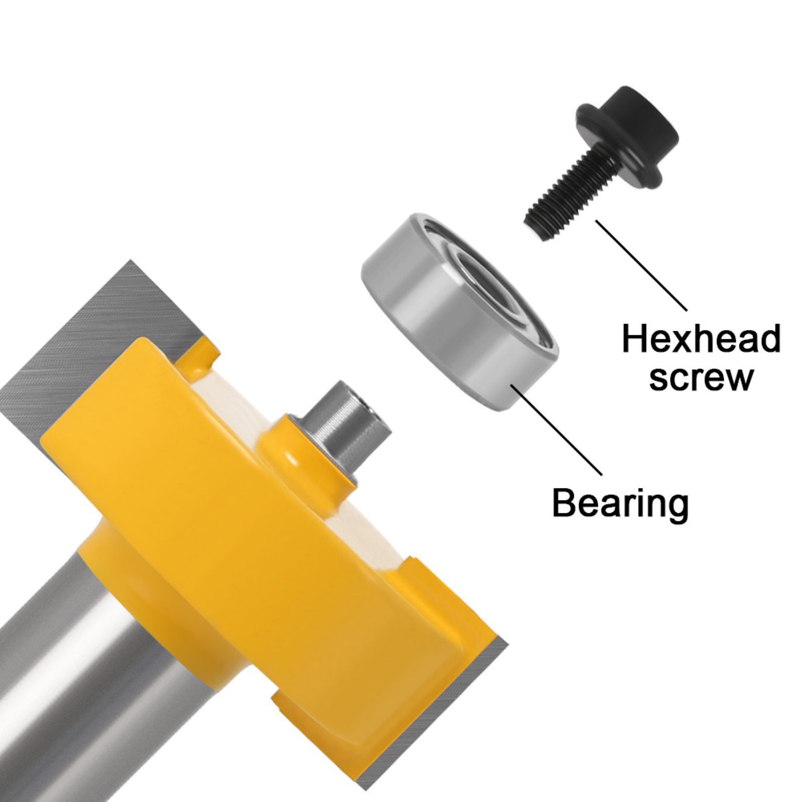 New 1/4 Inch Shank Rabbet Router Bit SetWith 1/2in (12.7mm) Cutting Width