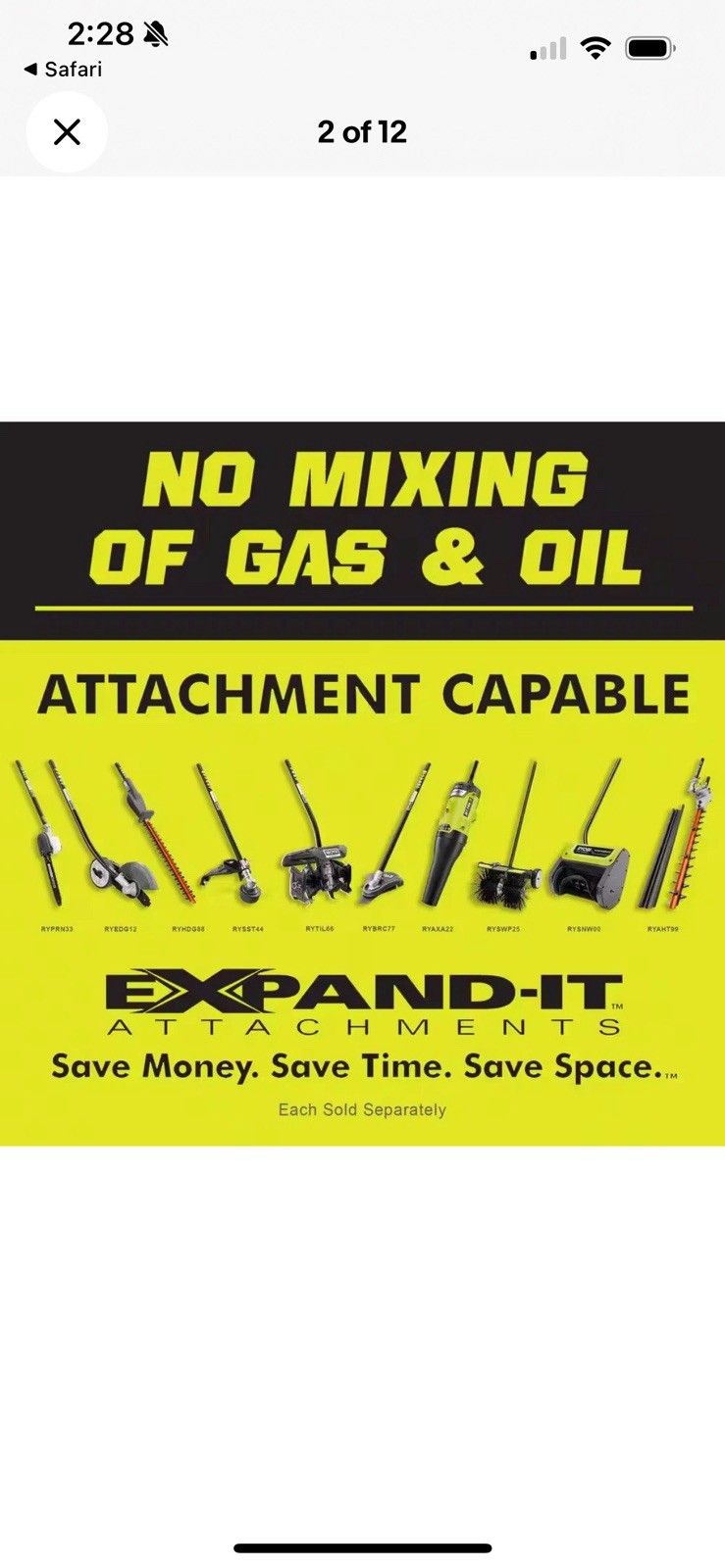 Ryobi RY4CSS 4-Cycle 30cc Straight Shaft Gas Trimmer
