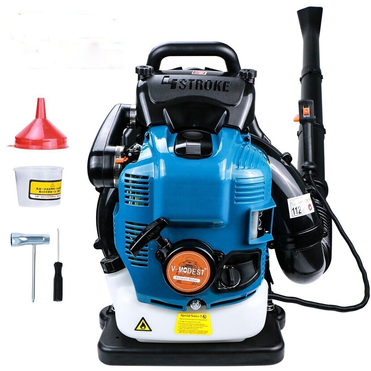2 Stroke/4 Stroke Backpack Leaf Blower Gas Powered Snow Blower 75.6CC 706CFM