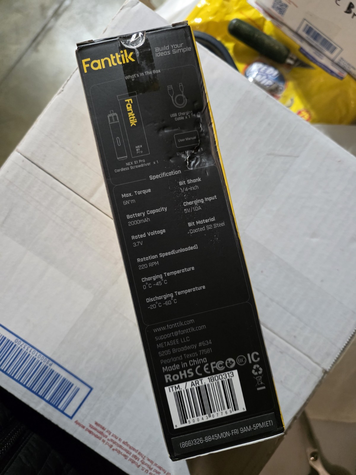 Fanttik NEX S1 Pro 3.7V Cordless Electric Screwdriver Kit w/ 16 Common Shank Bit