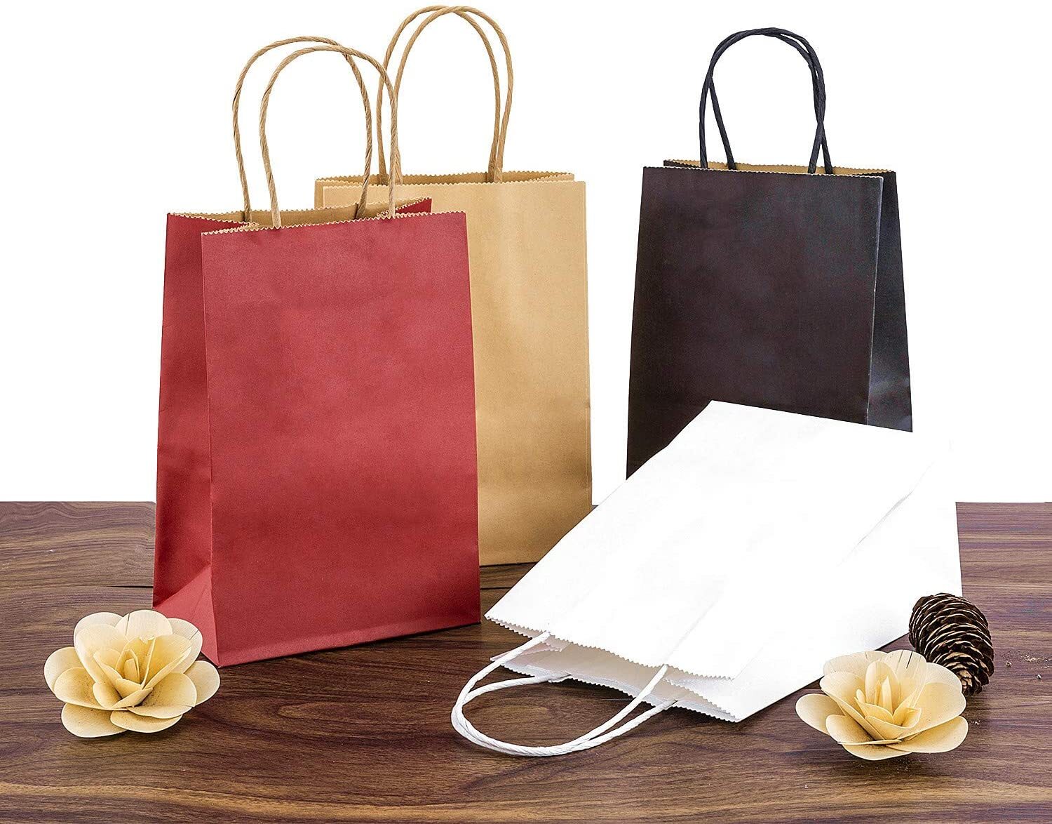 Any Size Kraft Paper Bags Party Shopping Gift Bags with Handles