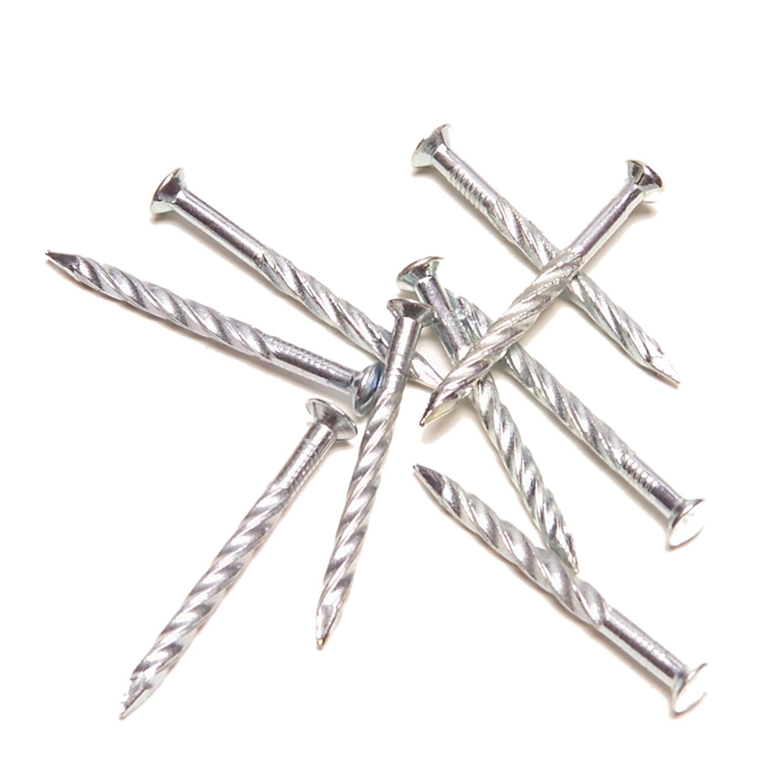 M-D Building 12 Count Metal Screw Nails, 1-1/4 Inch, Carbon Steel, Silver Finish
