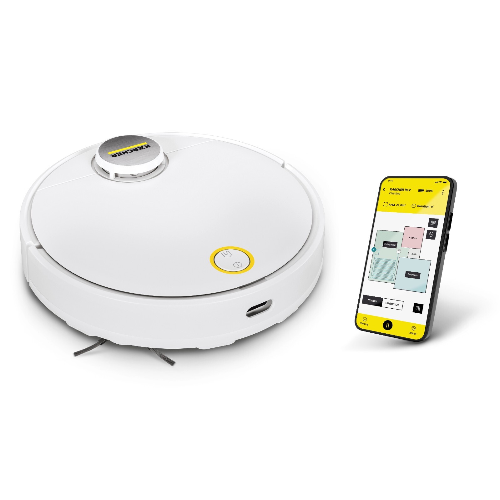 Kärcher RCV 3 Robot Vacuum Cleaner with Mop, Lidar, Mapping, 120 Min – NEW