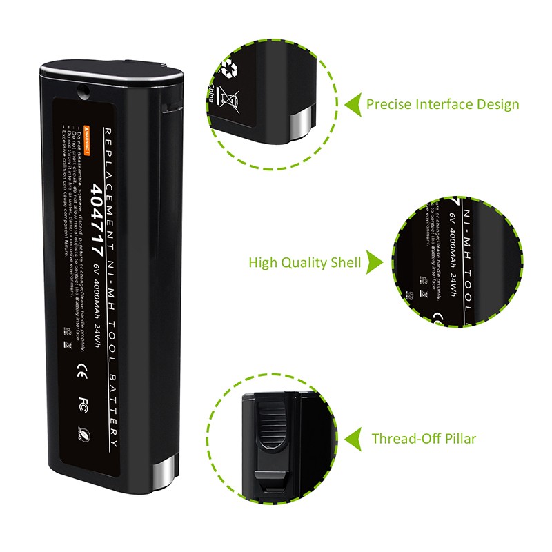 2PACK Battery for PASLODE 6V 404717 902000 900400 900420 900600 Nailer Ni-MH