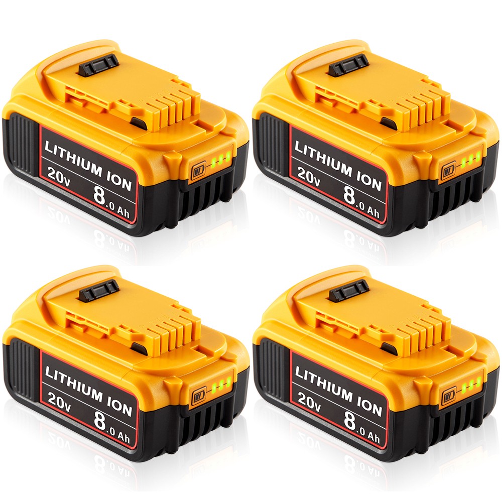 1-6 Pack 20V For DeWalt 20 Volt Max 8.0AH Lithium Ion Battery DCB206-2 DCB201