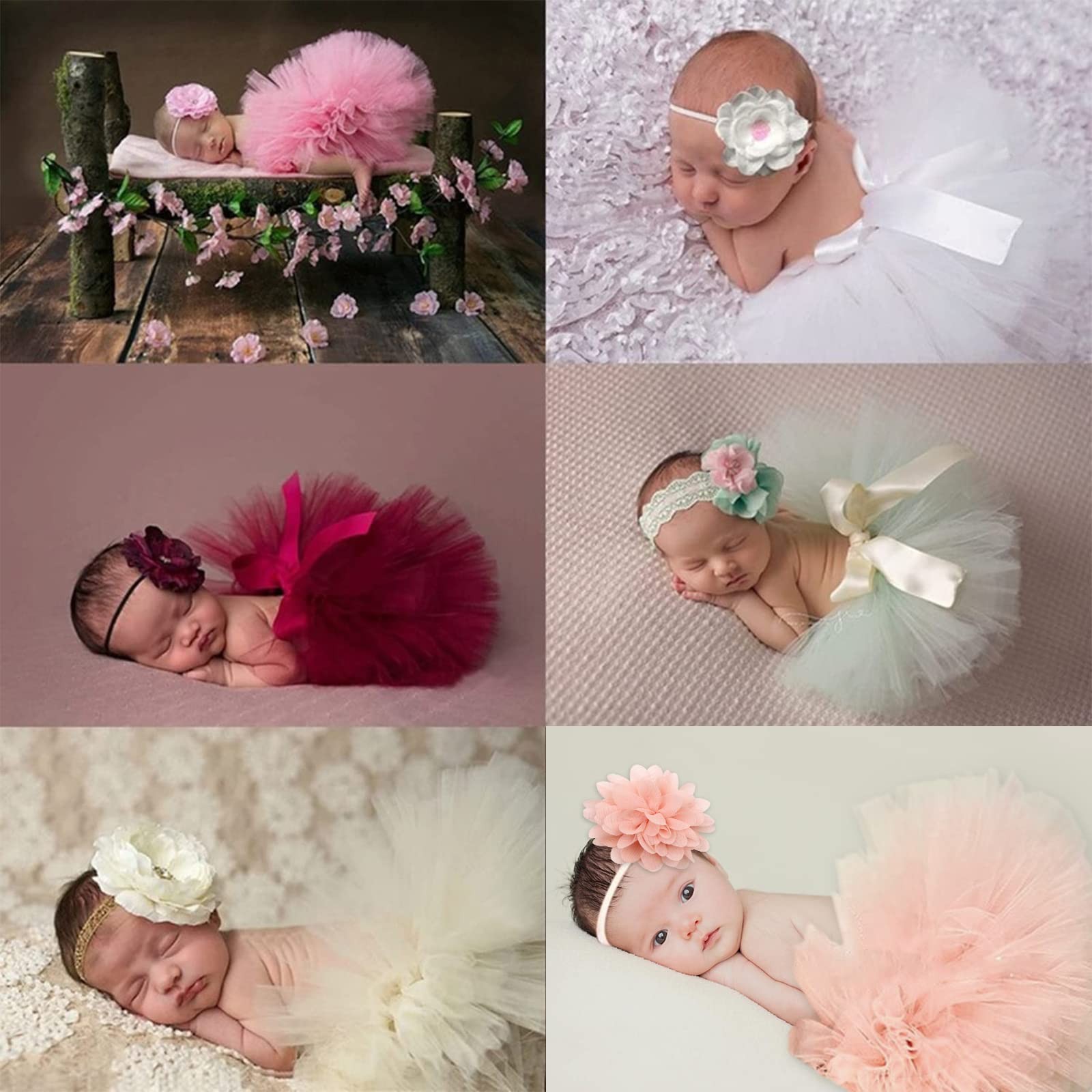 4 PCS Newborn Photography Props Outfits-BabyTutu Skirt 0-12months, Ph227-h
