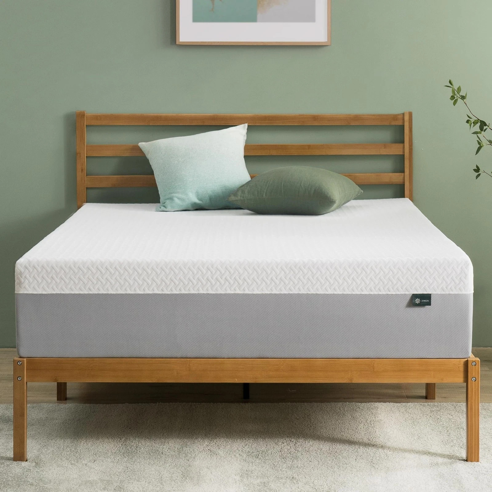 Zinus Queen 12 Inch Green Tea Essential Memory Foam Mattress New Model