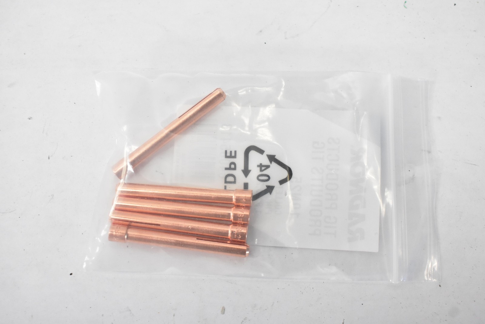 Radnor 10N25 Electrode Collet TIG 1/8″ (3.2mm) Gold 64005413 3 Packs Of 5