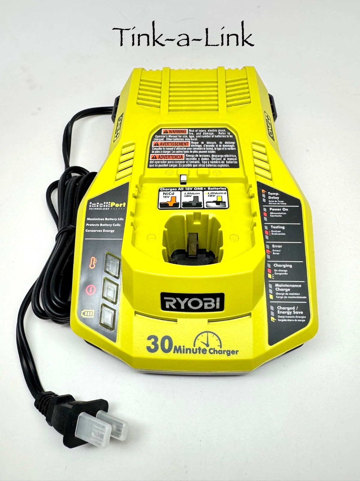 Genuine RYOBI 18V Battery Charger P117 ONE+ OEM 30 Minute Fast Charger