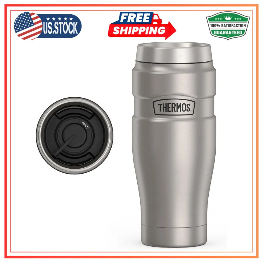 Thermos Stainless King 16oz Vacuum Insulated Tumbler Midnight Blue Coffee Travel