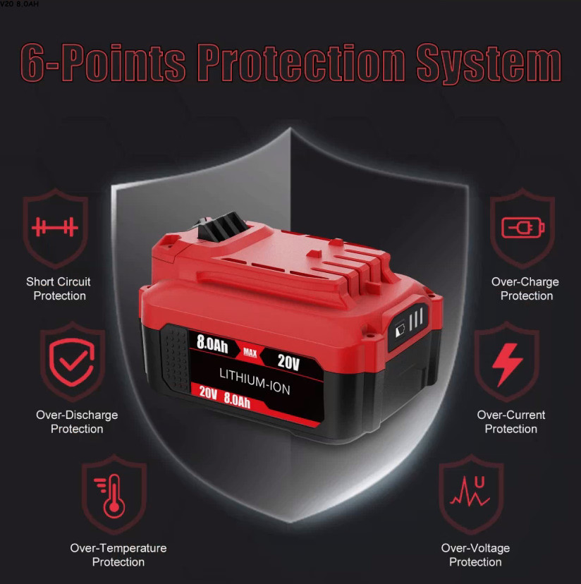 For Craftsman 20 Volt V20 Battery 8.0Ah 20V Max Lithium CMCB206 CMCB204 CMCB202