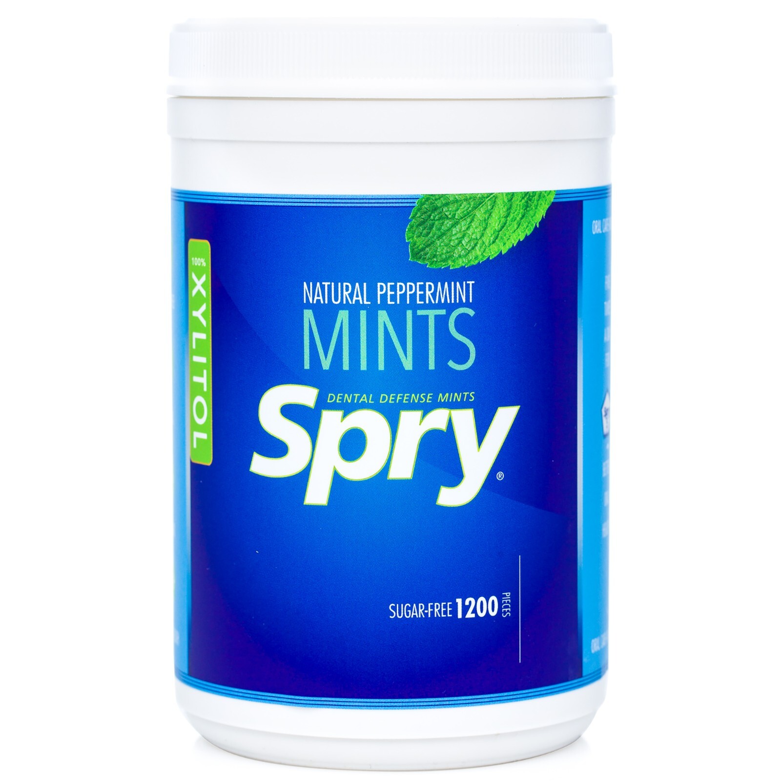 Spry Xylitol Natural Peppermint Sugar Free Candy – 1200 Count (Pack of 1)