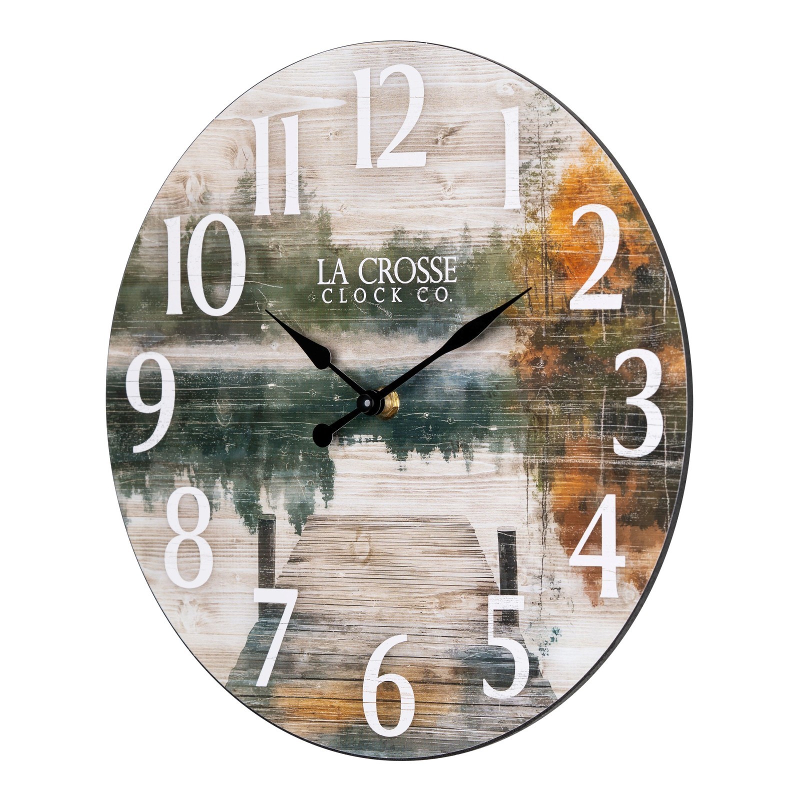 404-3828L La Crosse Clock Co. 11″ Reflections MDF Open Face Analog Wall Clock
