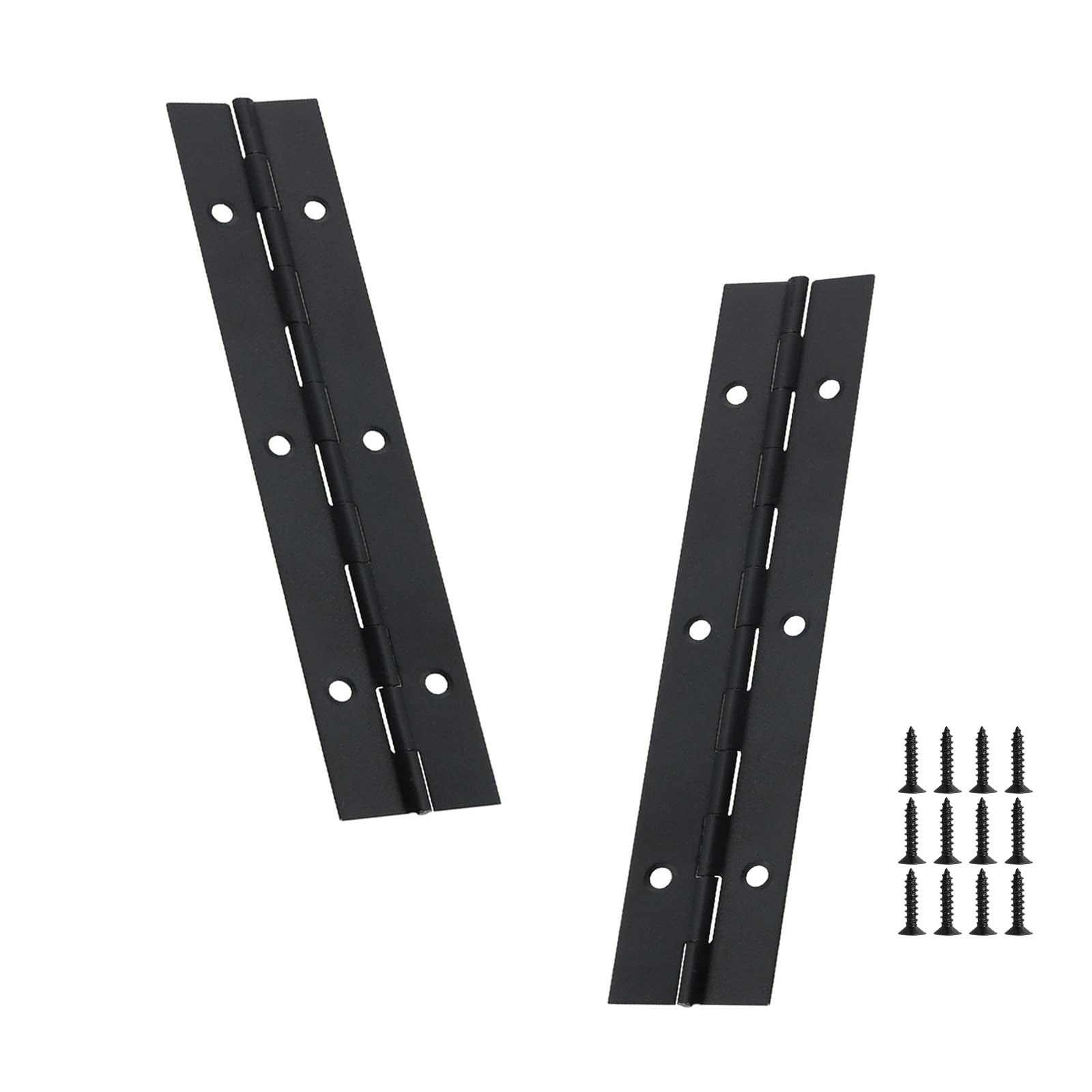 2PCS Black 6-Inch Heavy Duty Piano Hinge,2″ Open Width Stainless Steel Continuou