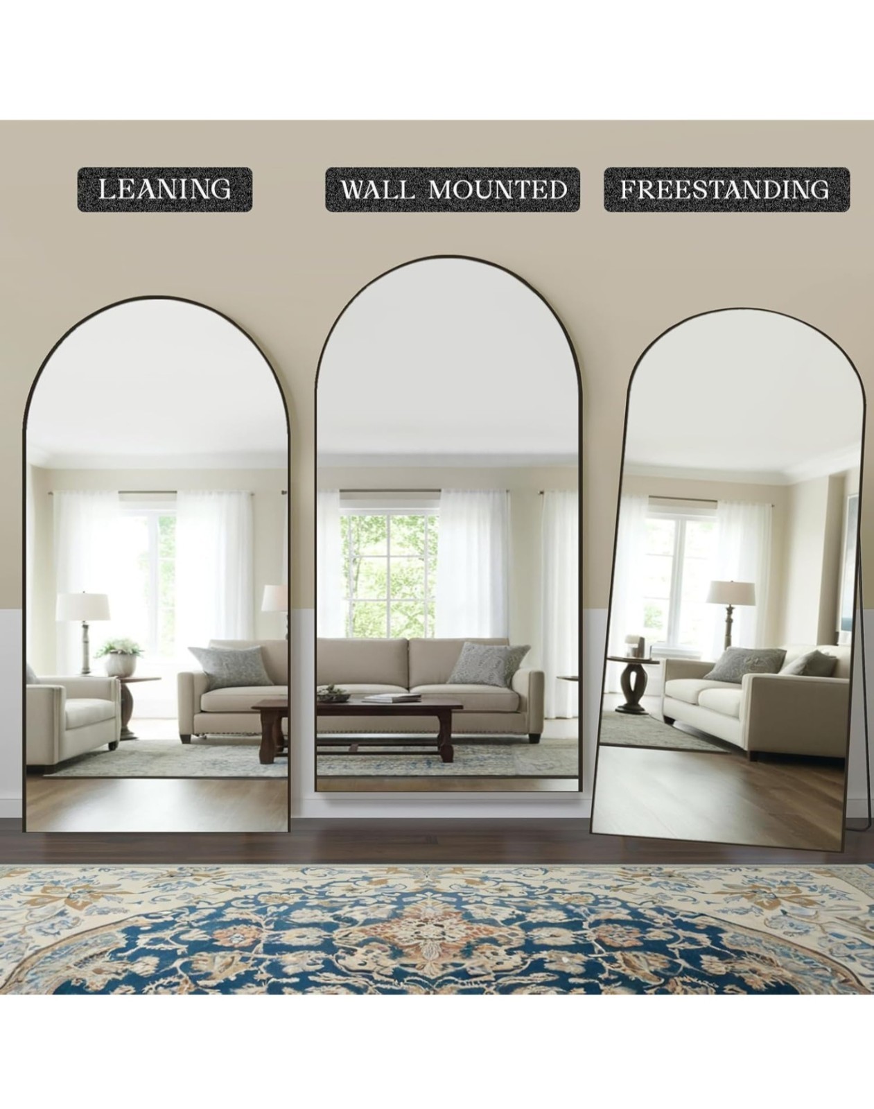 Brand New 91×46 Oversized Arch Mirror