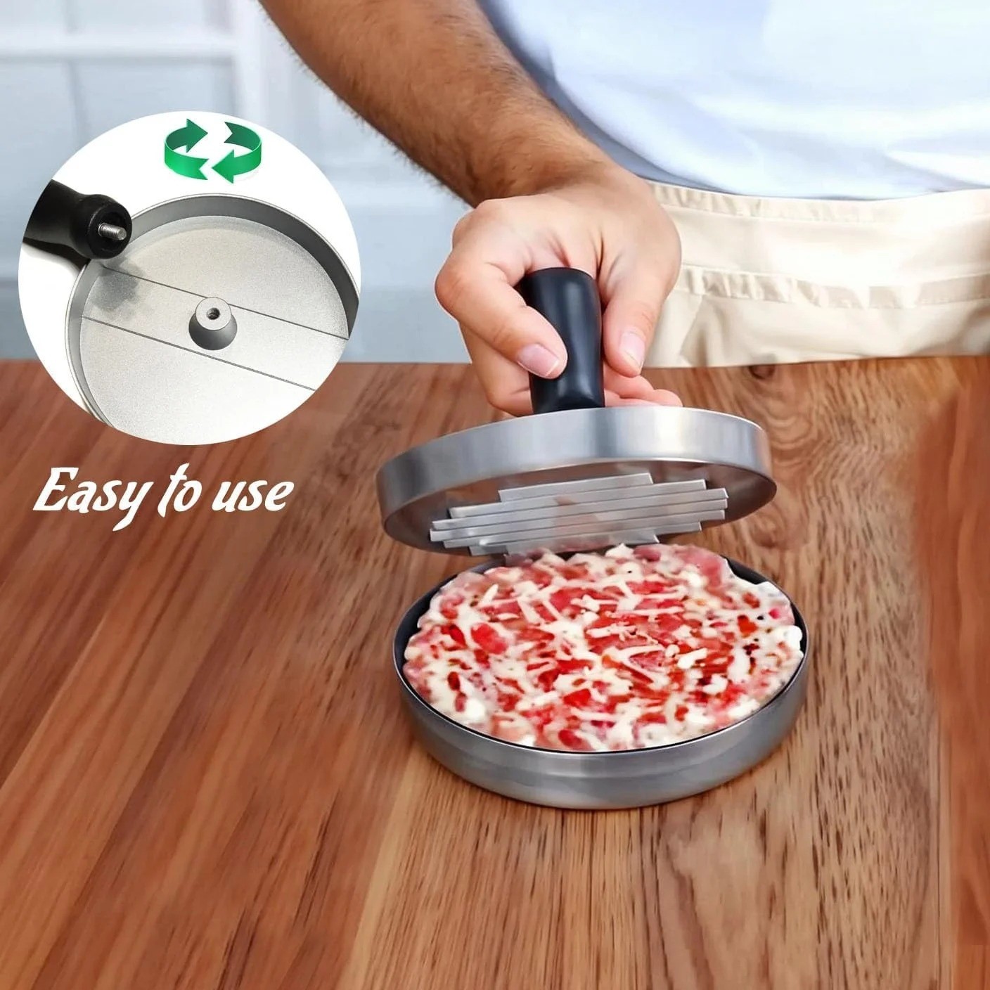 Aluminum Hamburger Press Stuffed Meat Grill Burger Patty Maker Tool Non Stick US