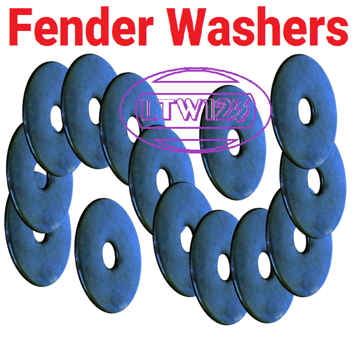 (6) 3/8×2″ Fender Washer Zinc Steel Plated Fender