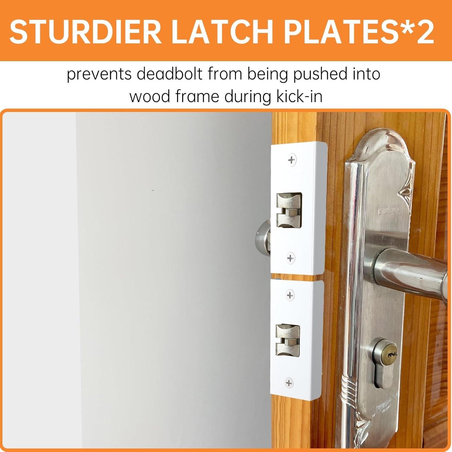 5-Piece Door Reinforcement Set for Jamb,Frame & Hinges Door Lock Security | ,Doo