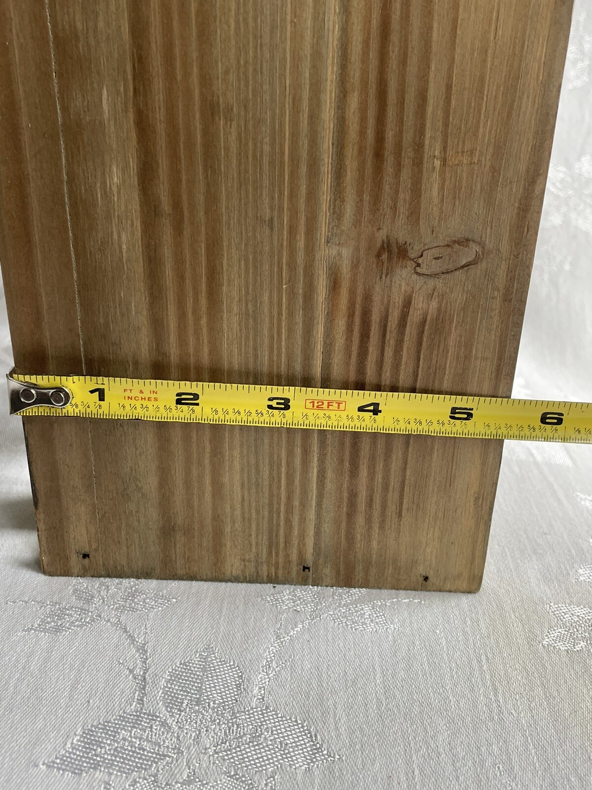 Wood Galvanized Metal Standing Display Shelf Shadow Box Farmhouse Rustic Decor