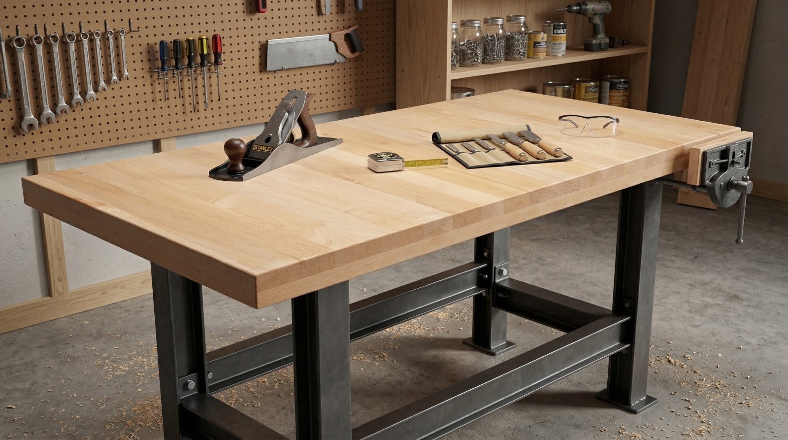 24 in. x 48 in. x 1.5 in. Solid Maple Butcher Block Countertop
