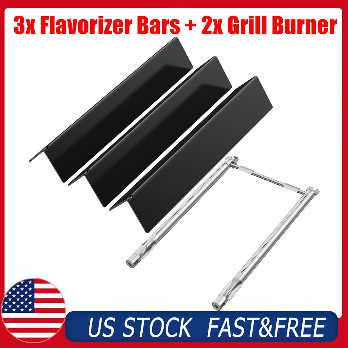 For Weber Spirit I & II 200 Grill Parts 7635 Flavorizer Bars 69785 Grill Burner