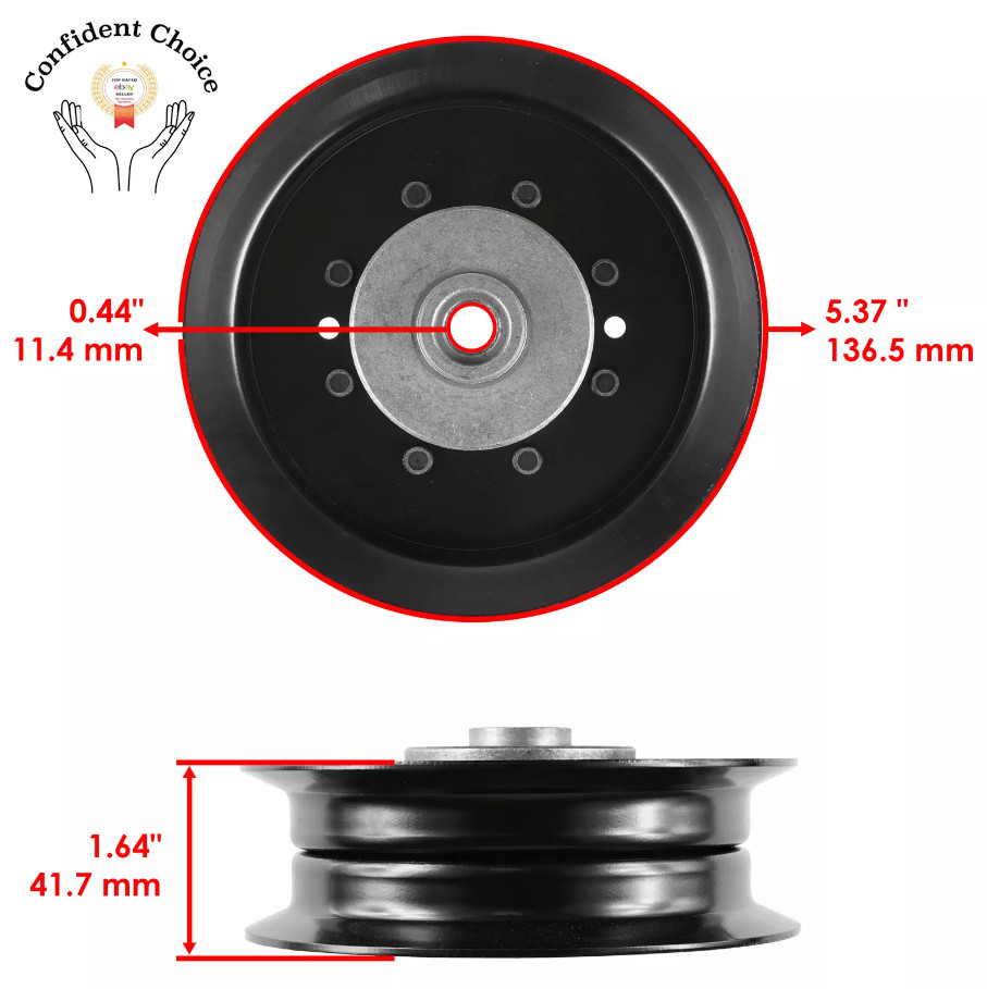 Flat Idler Pulley 54″ for Husqvarna YTH26V54 YTH2754 Z254F Z254I YTH2454 54 Deck