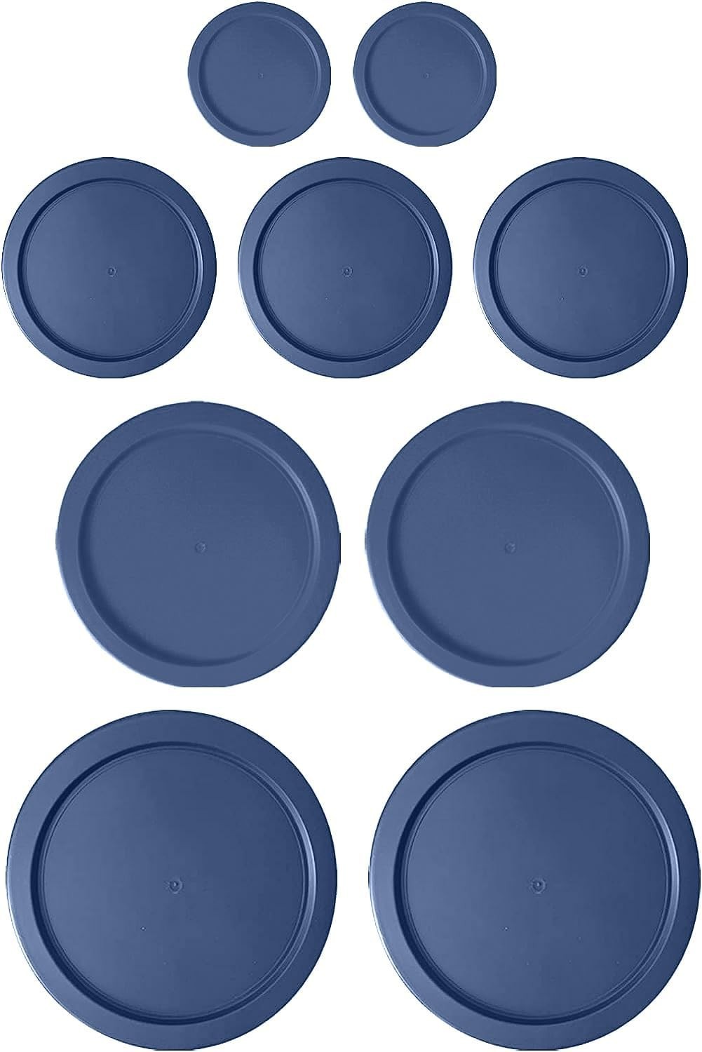 Replacement Lids for Pyrex Glass Containers 1-Cup 2-Cup 4-Cup 7 Cup Round 9pcs