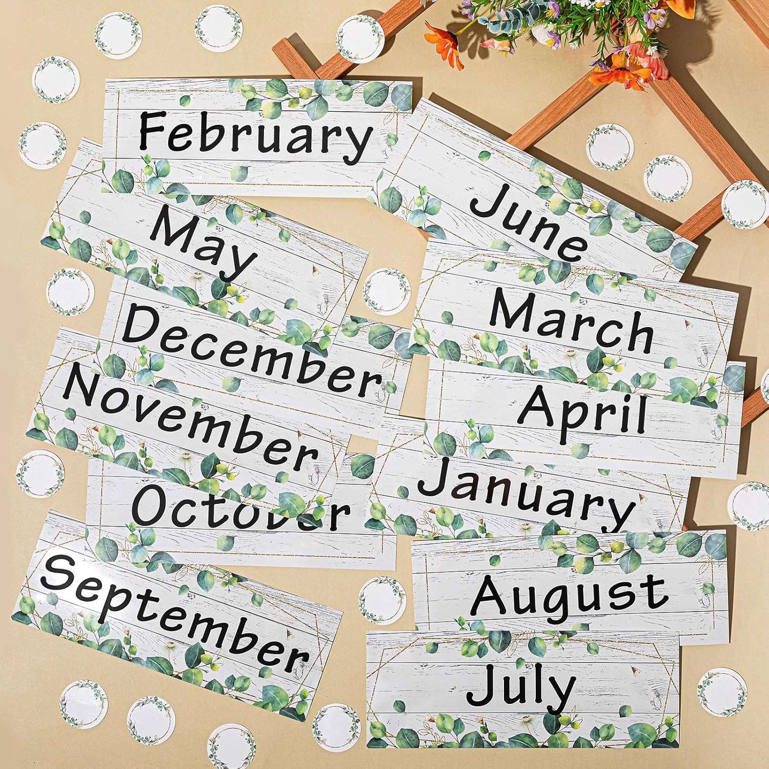 48 Pieces Holiday Monthly Headliners Set 12 Months of The Year