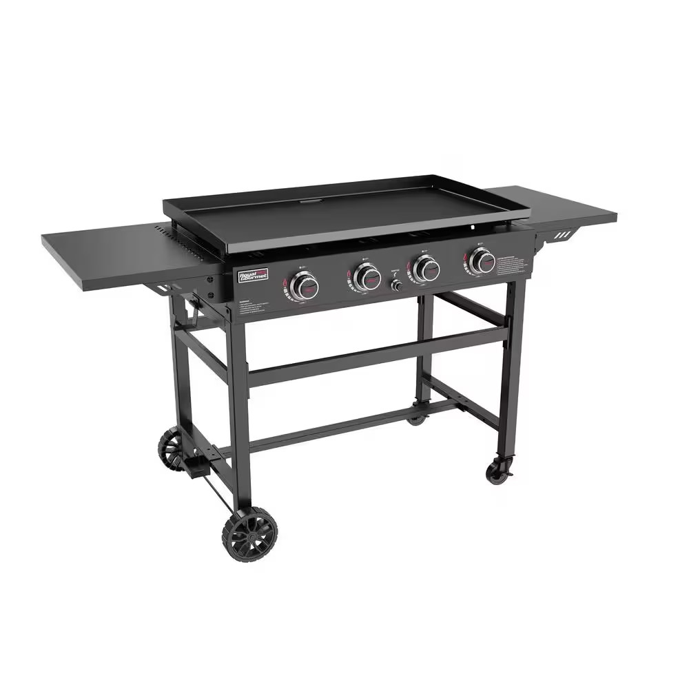 35 In. 4-Burner Flat Top Gas Griddle, 52,000 BTU Cooking Power, Perfect for Outd