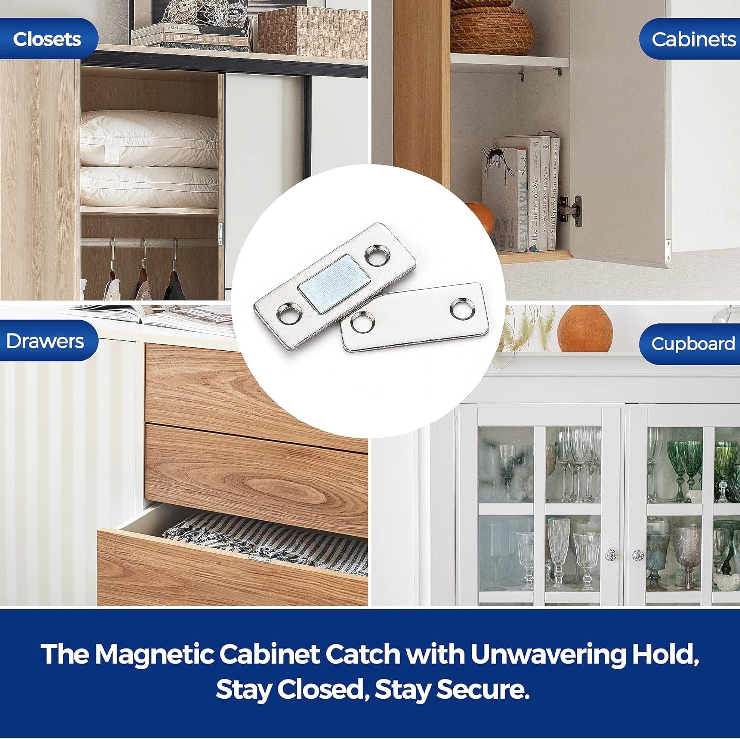 12 Pack Monkey Magnets Ultra-Thin Magnetic Plates Keep It All Shut AS-SEEN-ON-TV