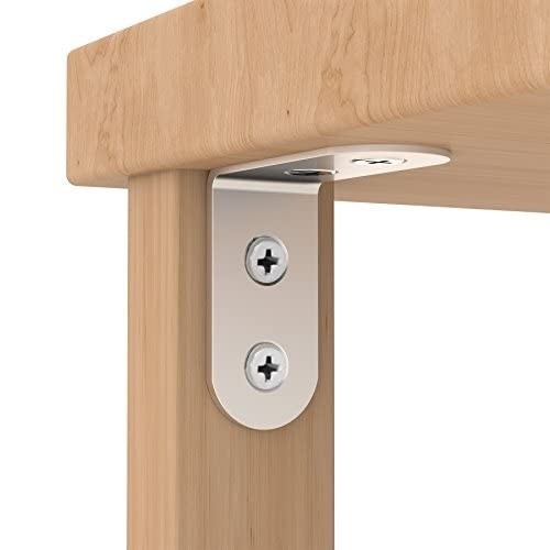 20-Pack Stainless Steel Corner Brace L Brackets with Screws for Wood Furniture