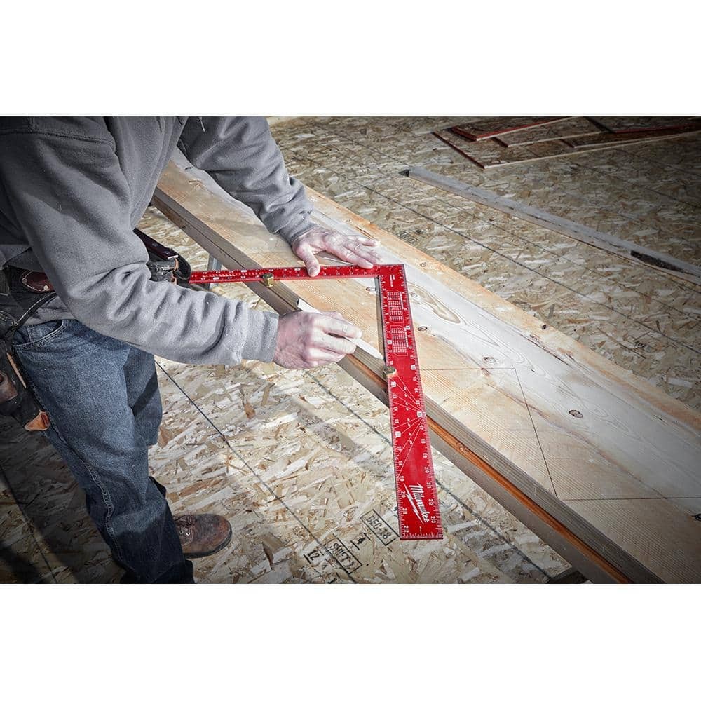 Milwaukee 16 in. x 24 in. Aluminum Framing Square with 7 in. Rafter Square