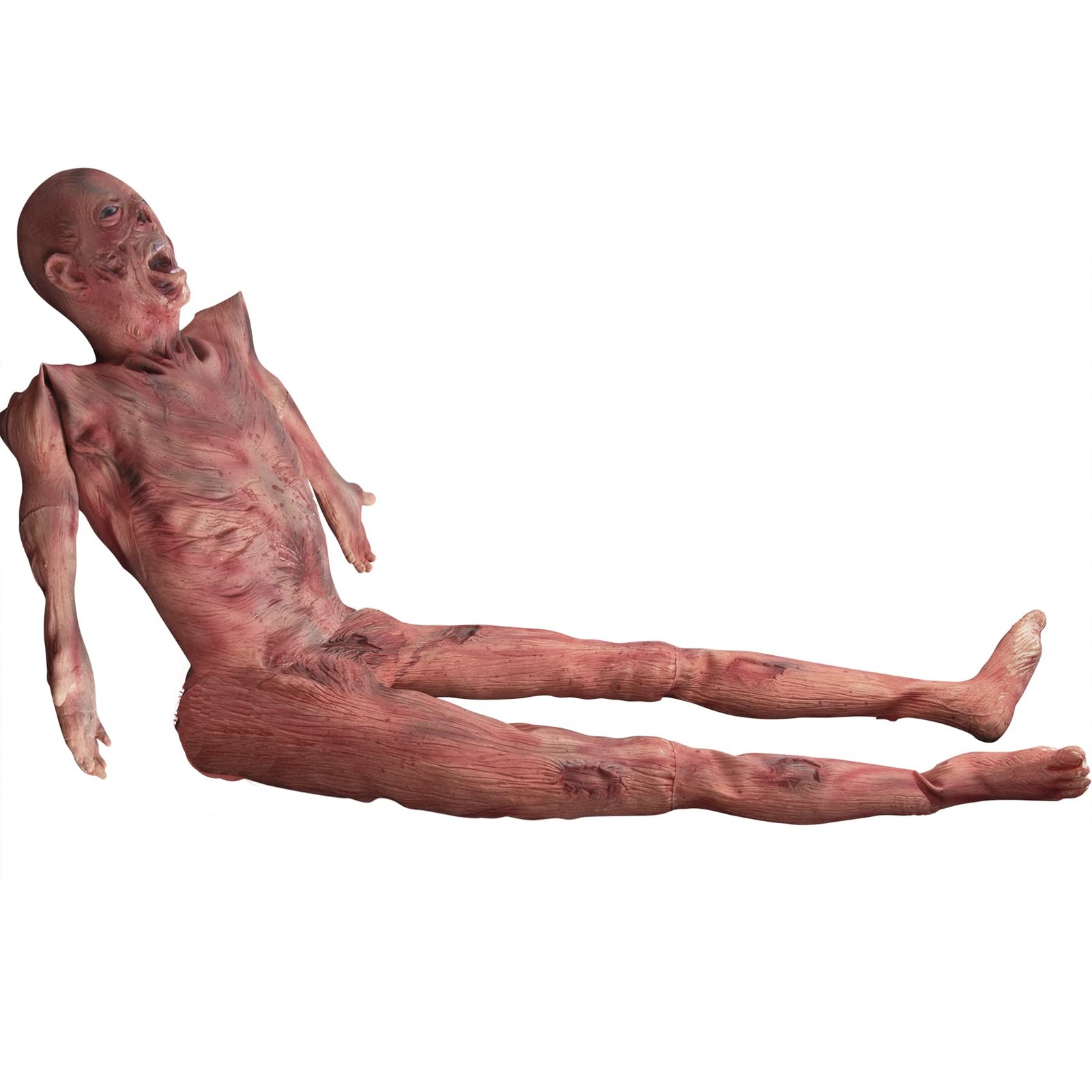 Halloween Bloody Dead Body, 4.6 ft Latex Skinned Full Body Hanging Corpse Tor…