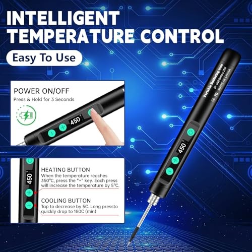 Portable Wireless Soldering Kit—Features a 1100mAh rechargeable USB-C