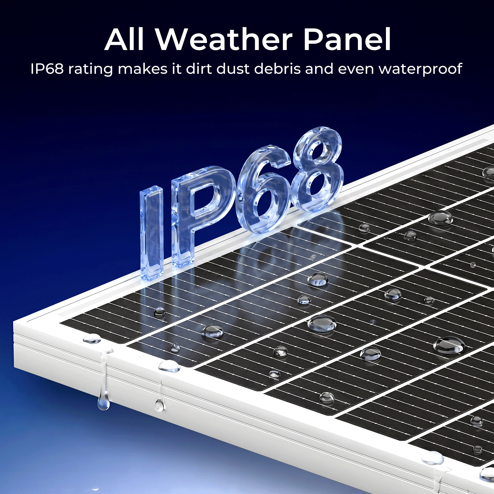 100W Watt 12v Monocrystalline Solar Panel RV Camping Home Off Grid Caravan Boat