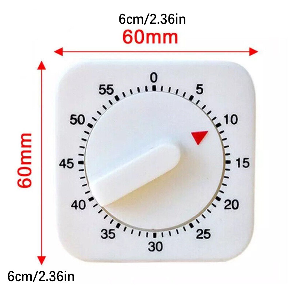 Mechanical Timer Game Count Down Counter 1Hr/60Min Alarm Kitchen Cooking Tool H