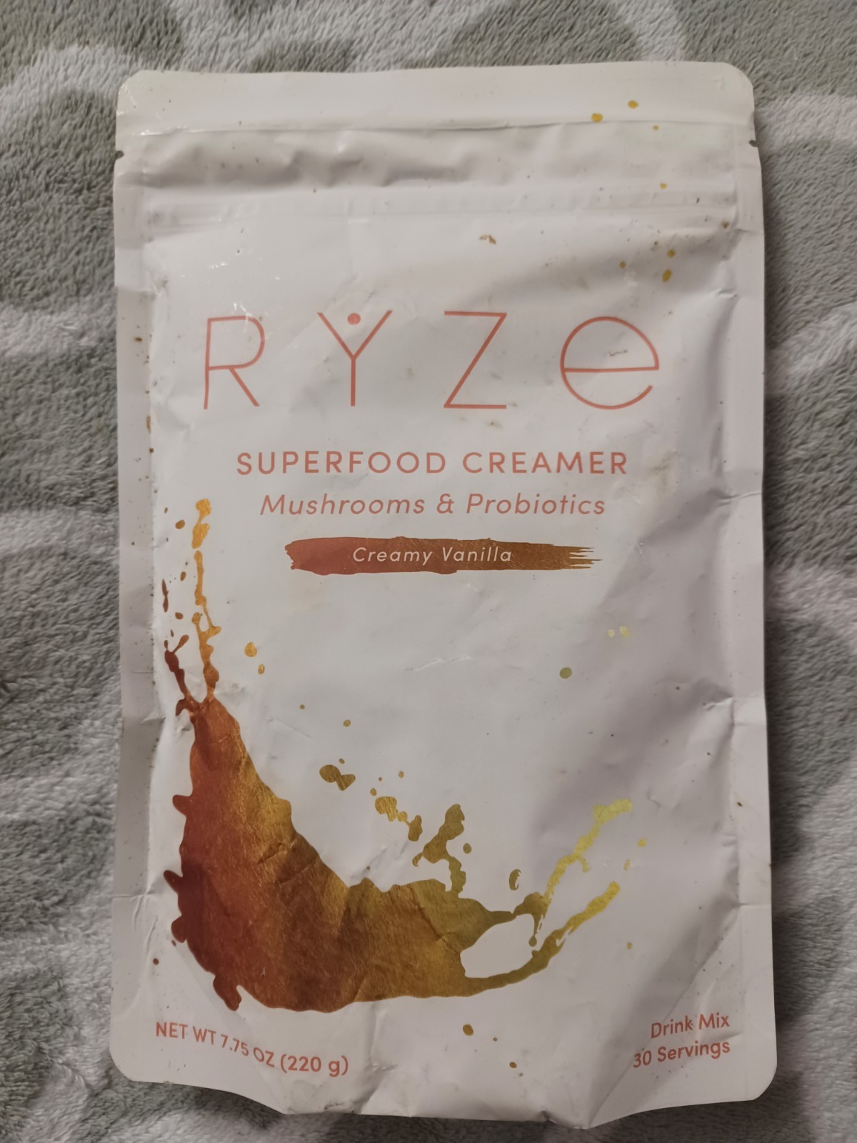 RŸZE Probiotic Coffee Creamer Vanilla w/ 6 Mushrooms Organic 30 Servings 02/2027