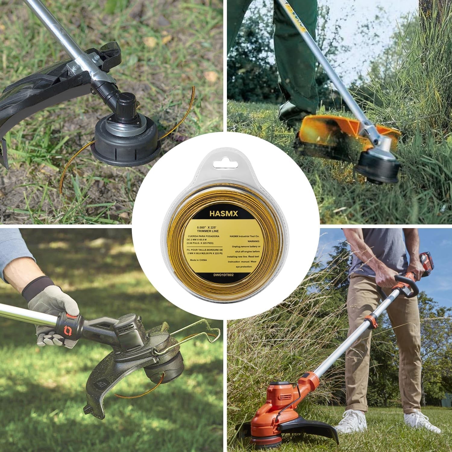 225ft X 0.08 Inch – DWO1DT801 DWO1DT802 String Weed Trimmer Line for Dewalt Cord