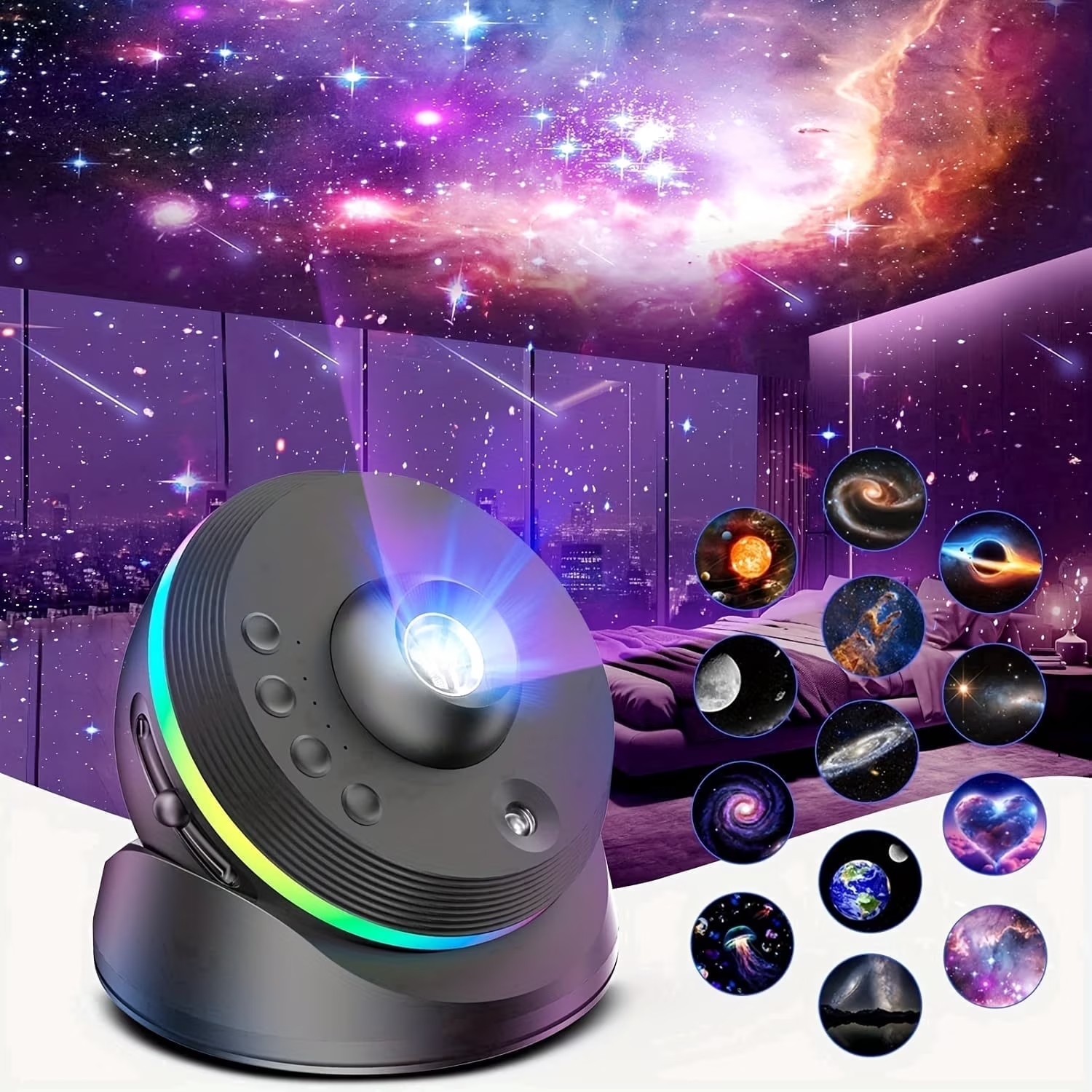 13-in-1 Planetarium Galaxy Projector LED Space Mood Lamp for Adults & Kids