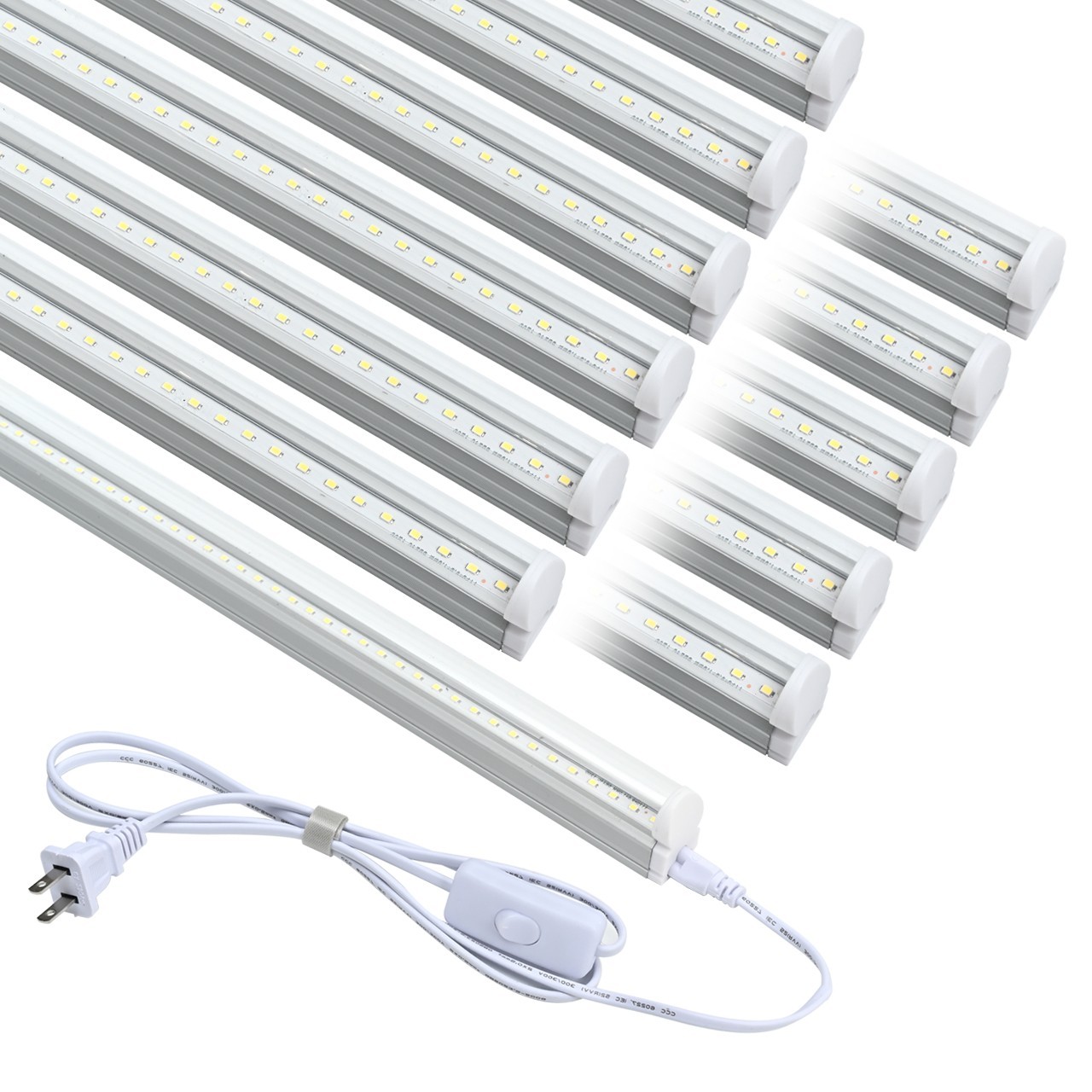 4FT Utility LED Shop Light Linkable T5 Integrated Tube Bulb 20W 6000k with Switc
