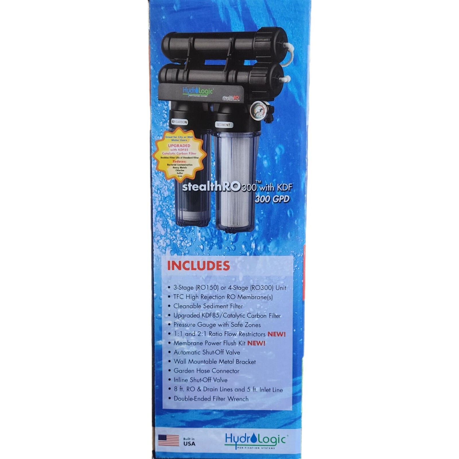 New HydroLogic Stealth-RO150 System Upgraded KDF85/Carbon Filter Hydroponics