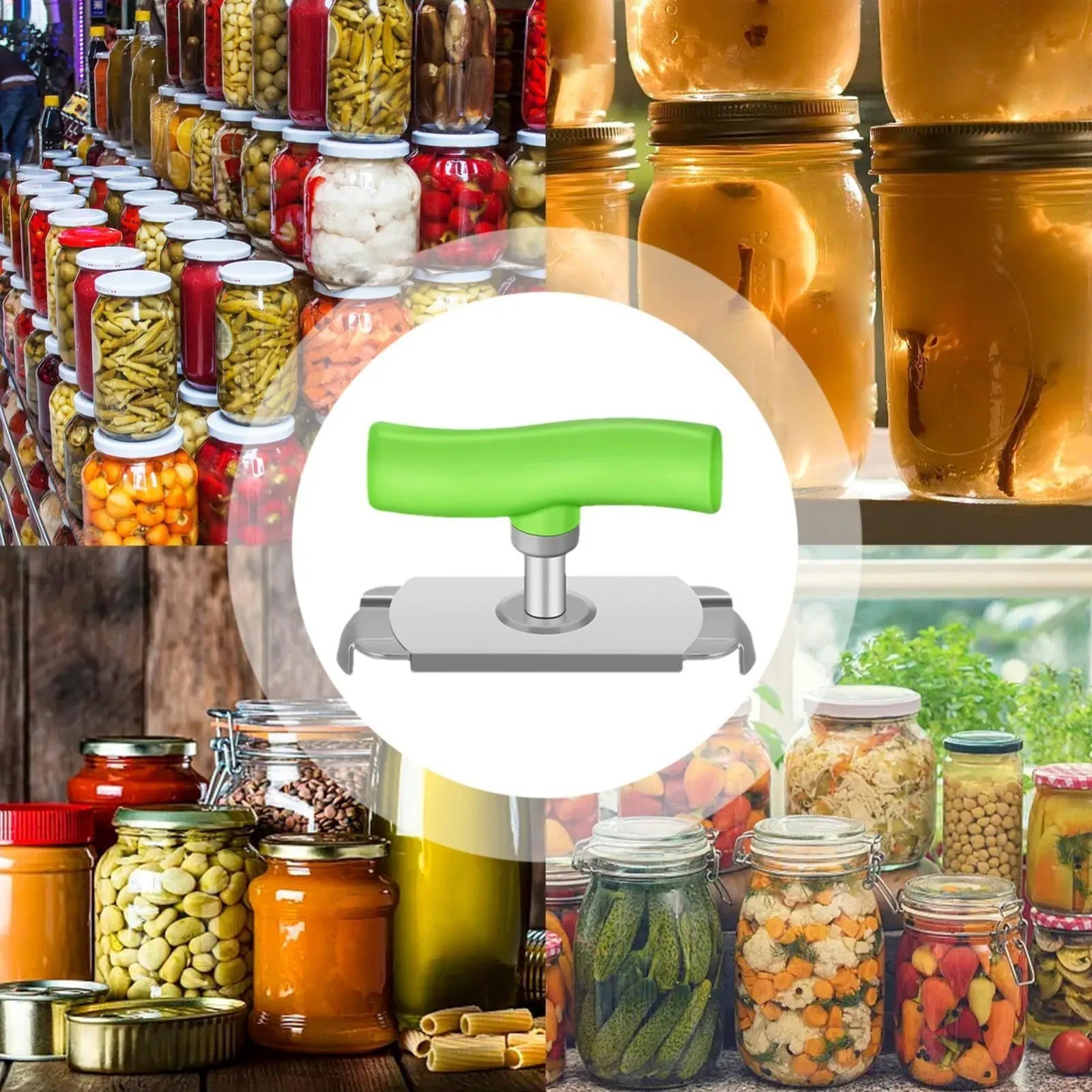 Adjustable Can Opener Jar Lid Bottle Remover Tool Stainless Steel Twist Off Grip