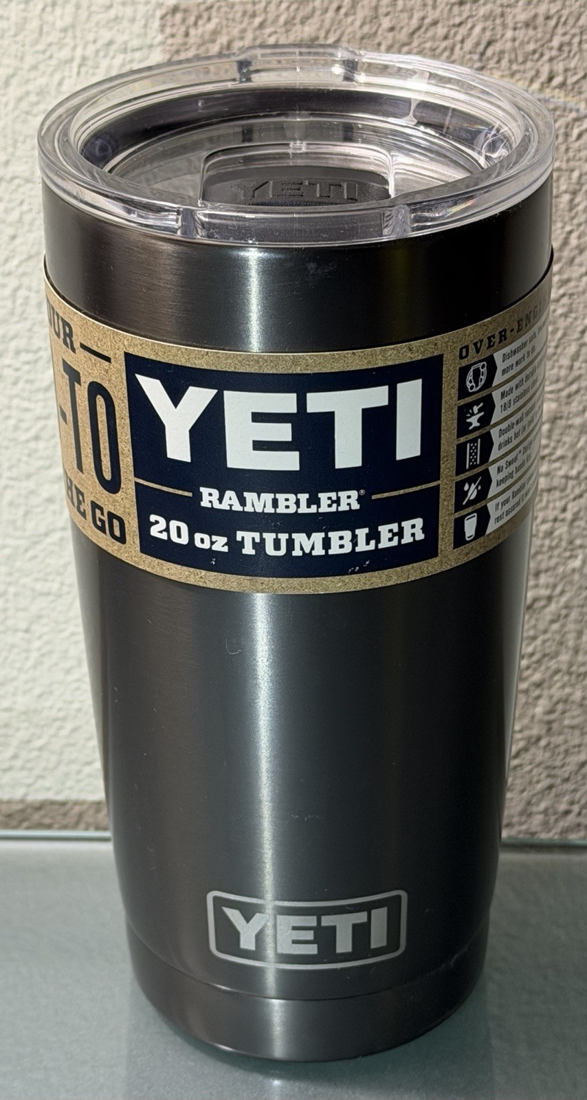 YETI GRAPHITE 20oz TUMBLER NWT – See Description