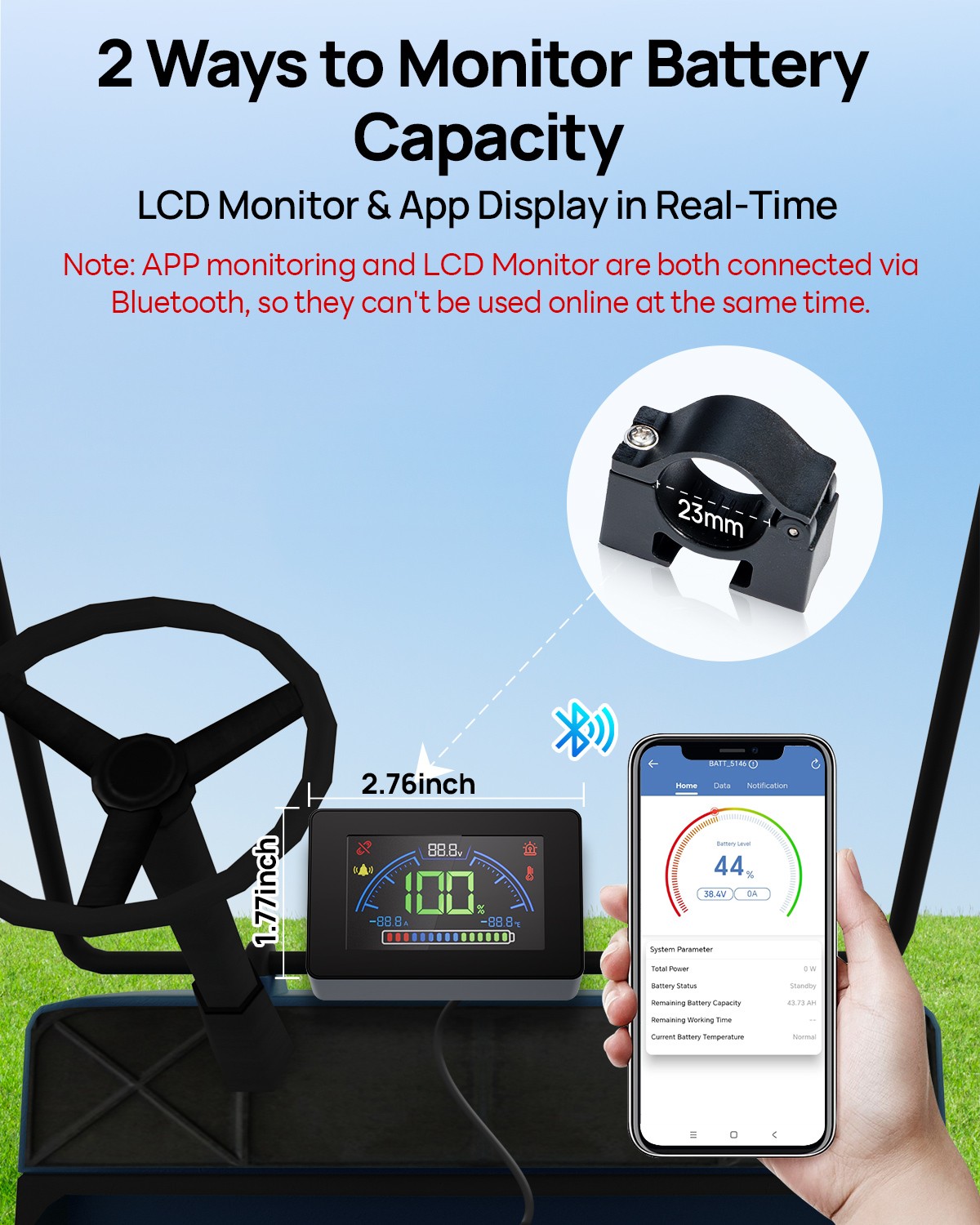 36V 100Ah Lithium Golf Cart Battery with 25A Charger Golf Cart Trolling Motor RV