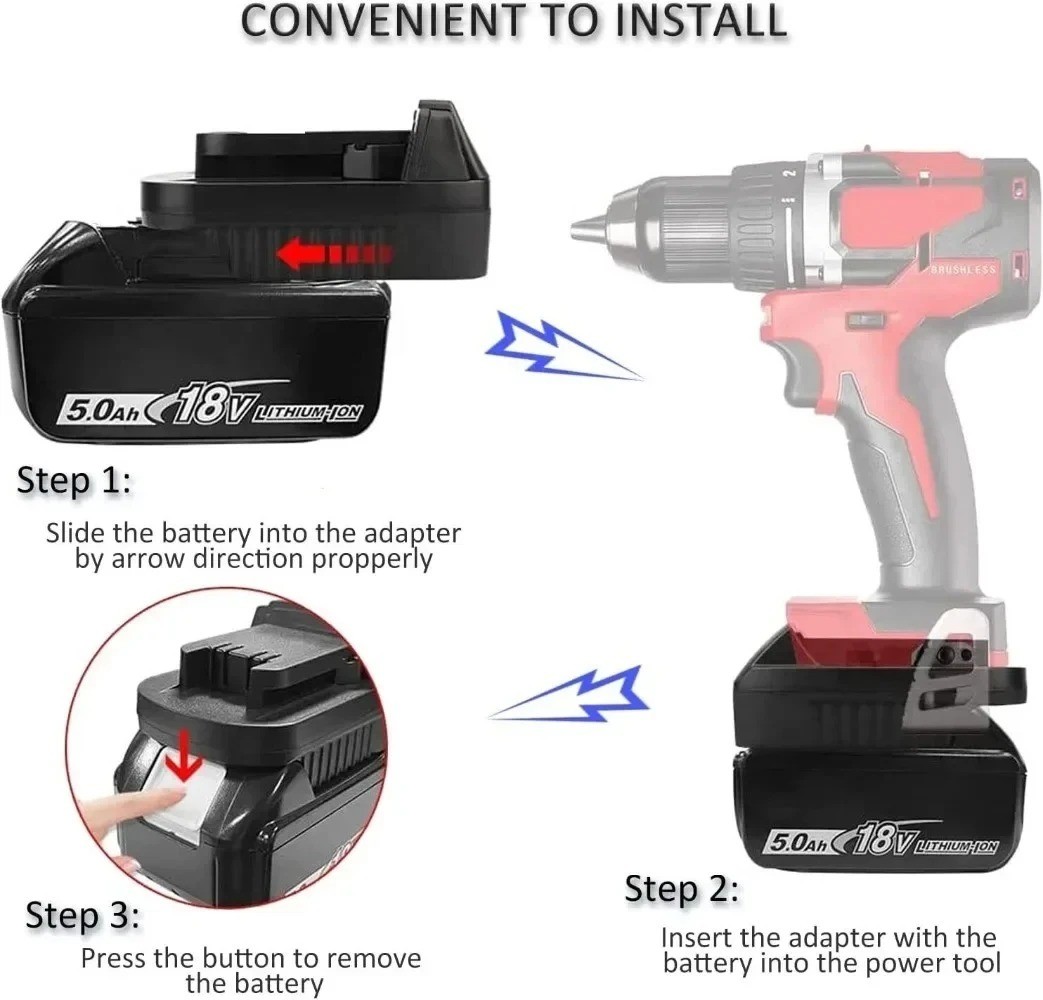 MT20ML Adapter For Makita 18V Battery Convert to For Milwaukee 18V Power Tool