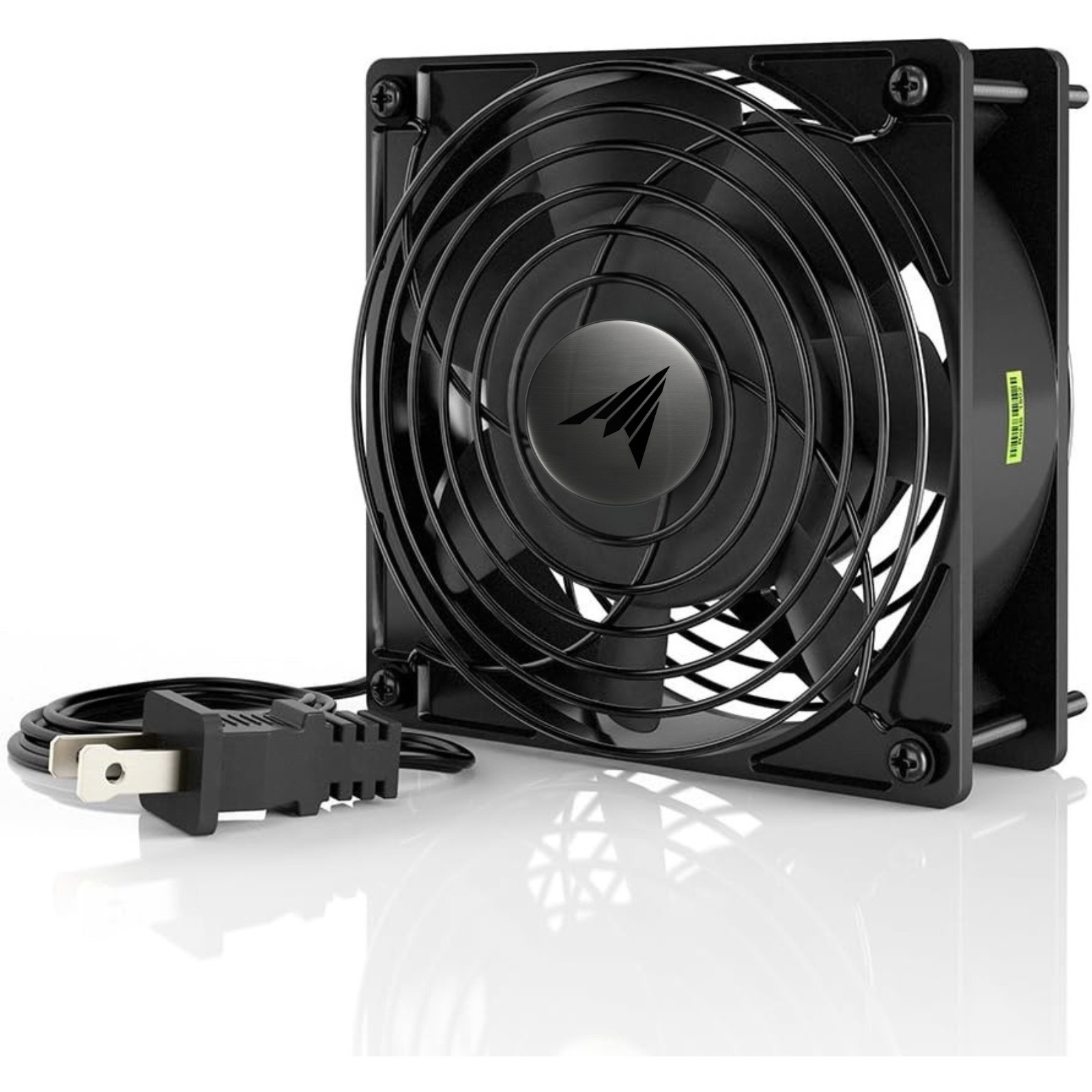 AC Infinity AXIAL 1238 120V AC Muffin Cooling Fan with Wire-Leads Adapter Black